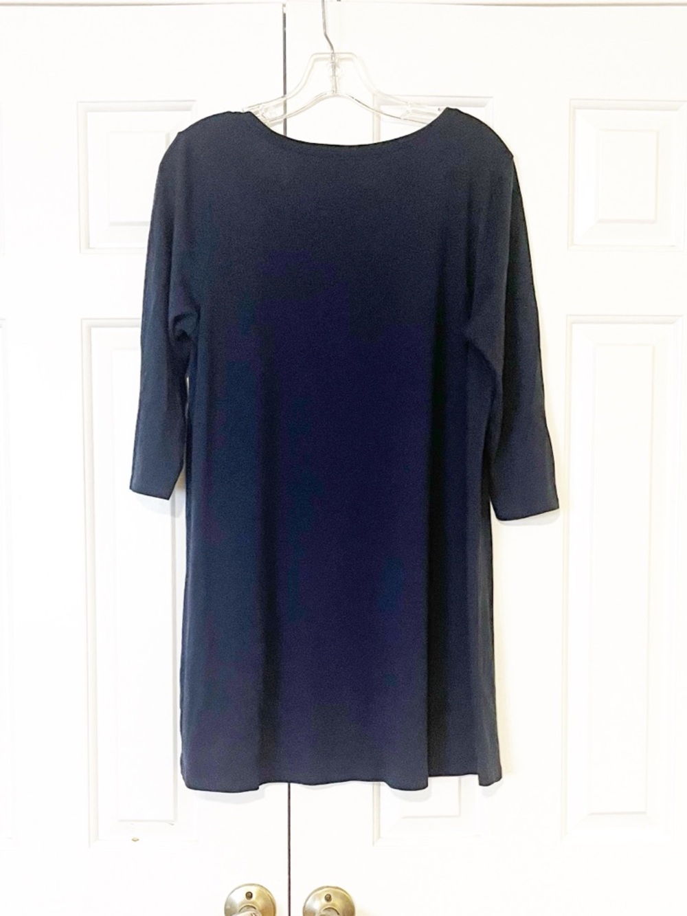 J. Jill Pure Jill ballet-sleeve tunic w/ 3/4 sleeves in Navy Blue. Size Large - Picture 5 of 13